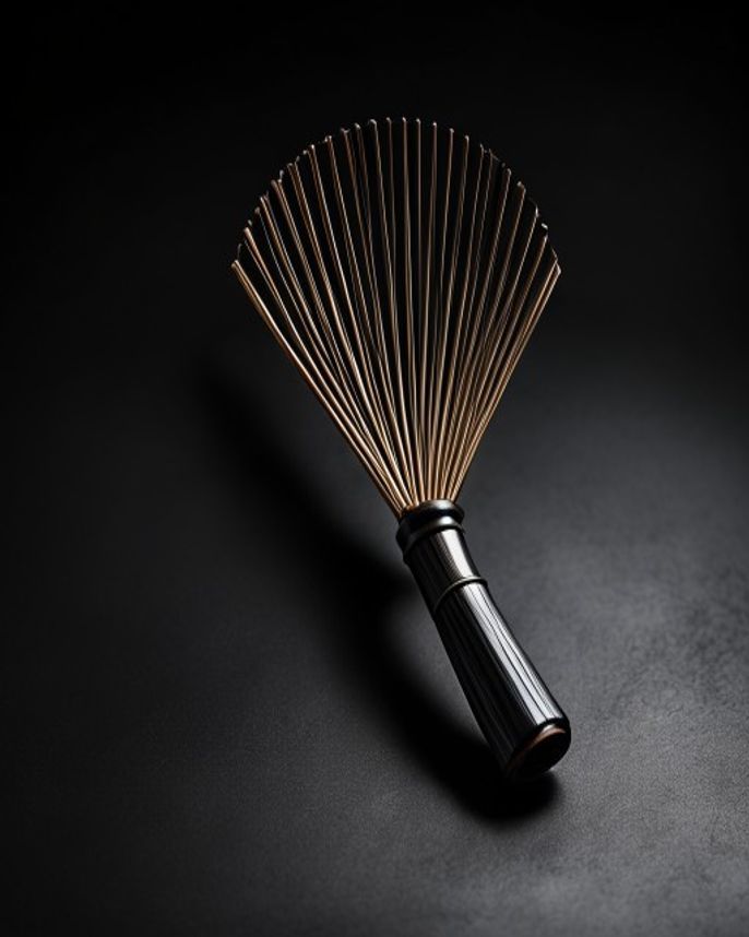 A black bamboo kurochiku tea whisk